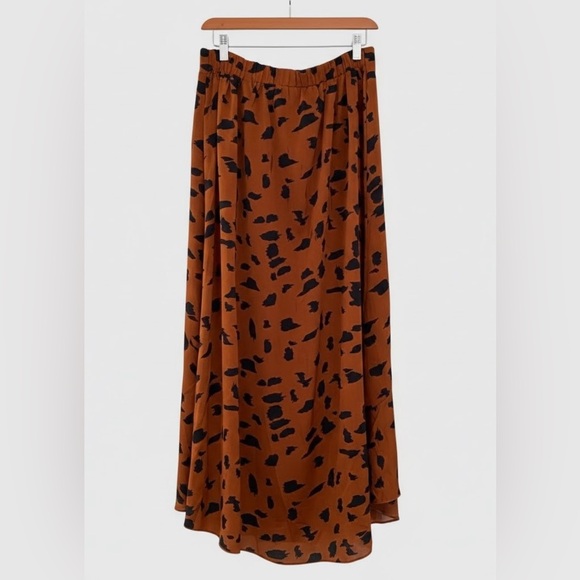 NWOT Leopard Ruffle Maxi Skirt - Picture 2 of 4